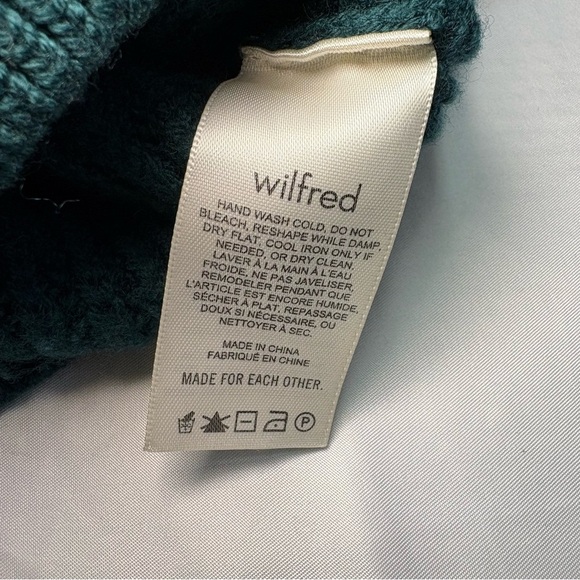 Wilfred By Aritzia Womens Small Cropped Merino Wool Cowl Neck Turtleneck Sweater - Picture 9 of 12